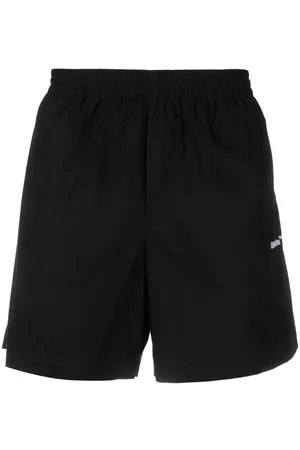 OFF-WHITE Logo cotton track shorts - Black