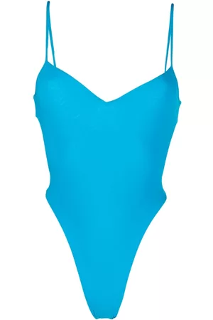 Dsquared2 Women Swimsuits - Spaghetti-strap high-cut swimsuit - Blue
