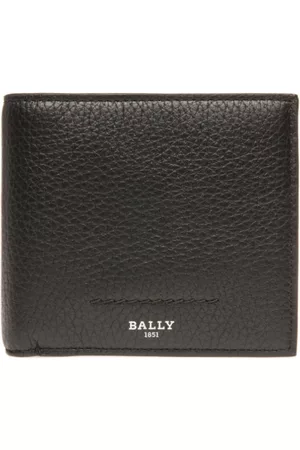 Bally Scrasai leather logo-print wallet - BLACK+PALLADIO