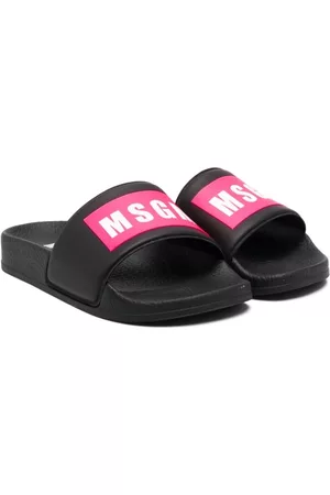 Msgm Logo-print flip flops - Black
