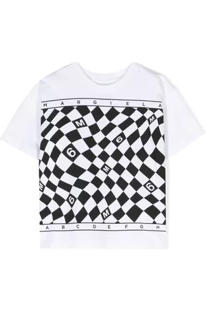 Maison Margiela Chess-print logo T-shirt - White