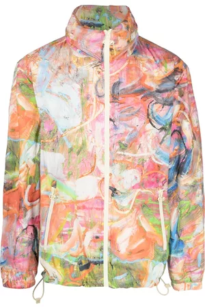 Diesel Sports Jackets - Graphic-print zipped jacket - Pink