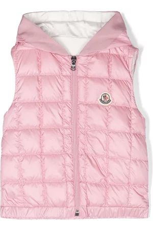 Moncler Gilets - Logo-patch quilted vest - Pink