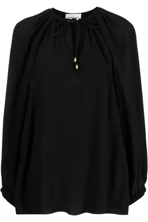 PHAEONIA Self-tie silk blouse