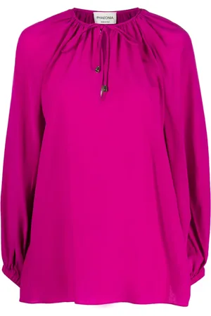 PHAEONIA Self-tie silk blouse