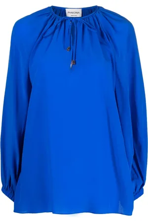 PHAEONIA Self-tie silk blouse