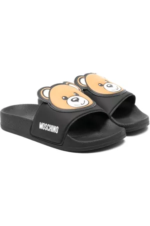 Moschino Signature Teddy Bear flip flops - Black