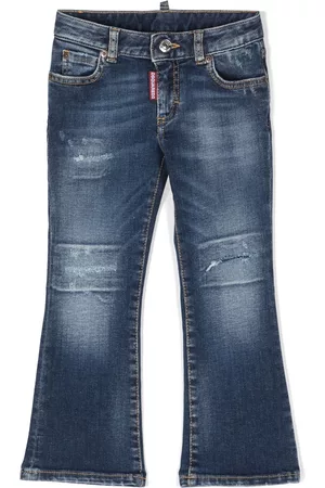 Dsquared2 Ripped-detail flared jeans - Blue