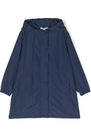 There Was One Kids Logo-print hooded rain coat