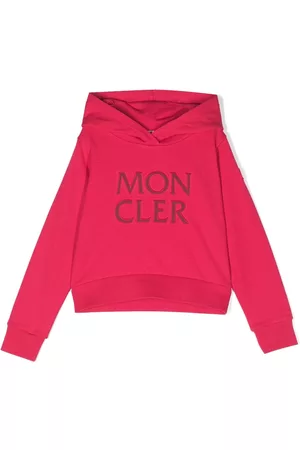 Moncler Logo-print cotton hoodie - Pink