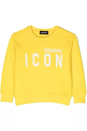 Dsquared2 Logo-print cotton sweatshirt - Yellow