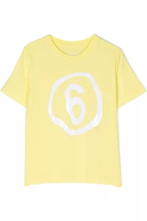 Maison Margiela Number-print cotton T-shirt - Yellow