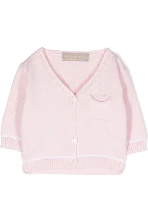 LA STUPENDERIA V-neck knitted long-sleeve cardigan
