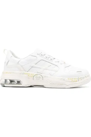 Premiata Panelled low-top leather sneakers