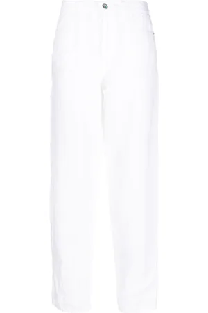 Emporio Armani Straight-leg linen trousers
