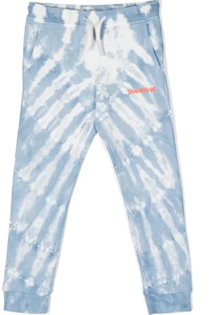 Dsquared2 Boys Sweatpants - Tie-dye print cotton track pants - Blue