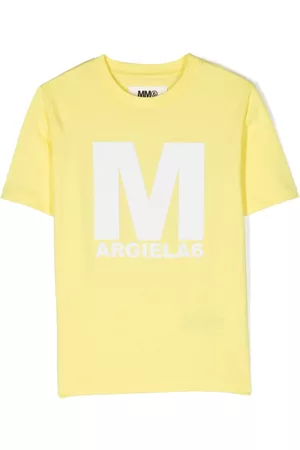 Maison Margiela Logo-print cotton T-shirt - Yellow