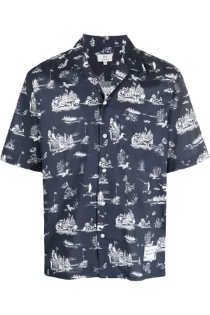 Woolrich Landscape-print cotton shirt