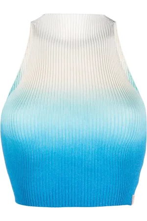 SSHEENA Ombré-effect ribbed knit top