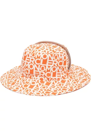 Moncler All-over graphic-print sun hat - Orange