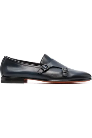 santoni Dolorous leather monk shoes