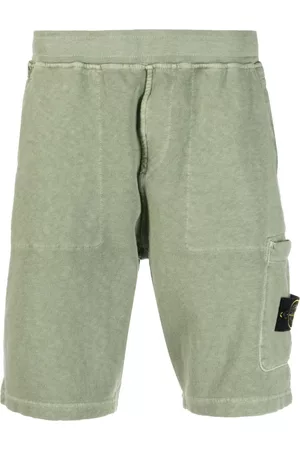 Stone Island Men Sports Shorts - Compass-motif cotton shorts - Green
