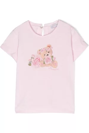 MONNALISA Graphic-print cotton T-shirt - Pink