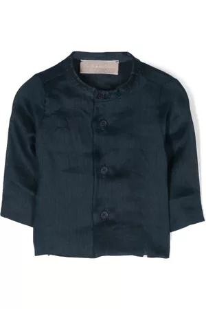 LA STUPENDERIA Shirts - Three-quarter linen shirt - Blue