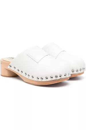 Maison Margiela Studded leather clogs - Neutrals