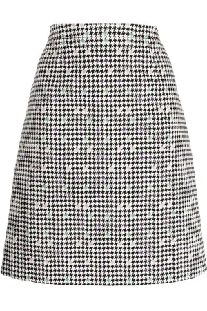 Paule Ka Houndstooth cotton-blend skirt