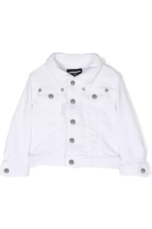 Dsquared2 Bomber Jackets - Single-breasted denim jacket - White