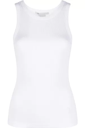 Stella McCartney Ribbed cut-out tank top - White