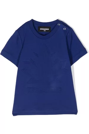 Dsquared2 Short Sleeved T-Shirts - Debossed-logo short-sleeved T-shirt - Blue