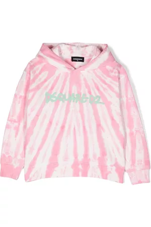 Dsquared2 Hoodies - Tie-dye print logo hoodie - Pink
