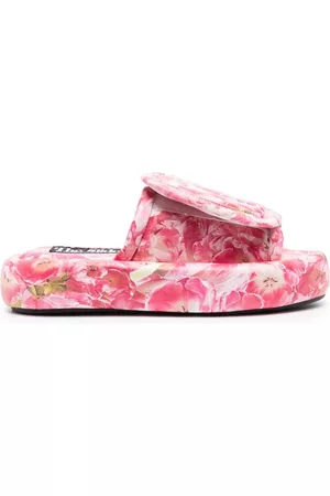 Natasha Zinko Women Sandals - Floral-print open-toe slides - Pink