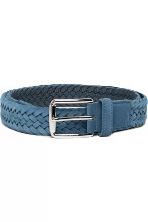 Tod's Men Belts - Braided leather belt - Blue