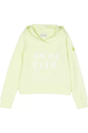 Moncler Embroidered-logo cotton hoodie - Yellow