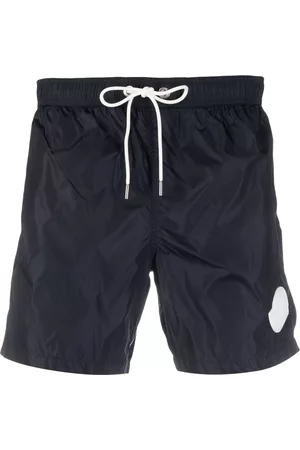 Moncler Logo-appliqué swim shorts - Blue