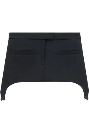 Courrèges Twill suspenders mini skirt