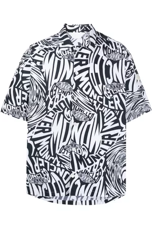Moncler Men Shirts - Logo-print cotton shirt - Black