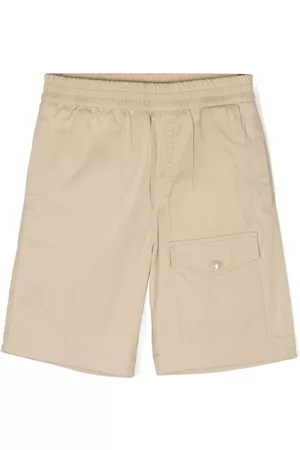 Moncler Elasticated-waist cotton shorts - Neutrals