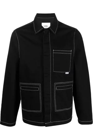 ARTE Men Denim Jackets - Contrast-stitching denim jacket - Black