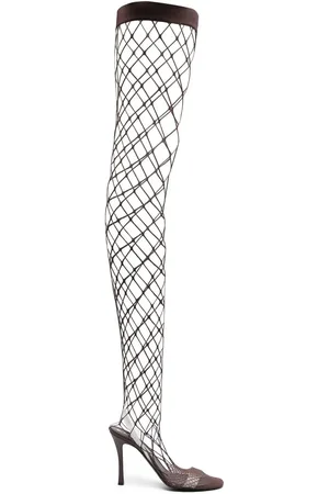 Stella McCartney Knee-high fishnet boots