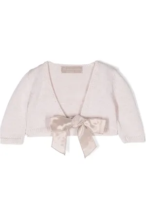 LA STUPENDERIA V-neck bow-fastening cardigan