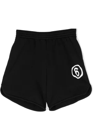 Maison Margiela Number-print cotton shorts - Black