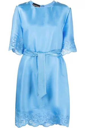 Moschino Lace-trimmed shift dress - Blue