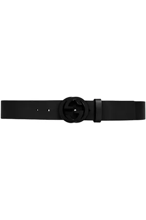 Gucci Leather Belt With Interlocking G Buckle - Farfetch