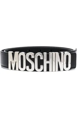 Moschino Logo plaque belt