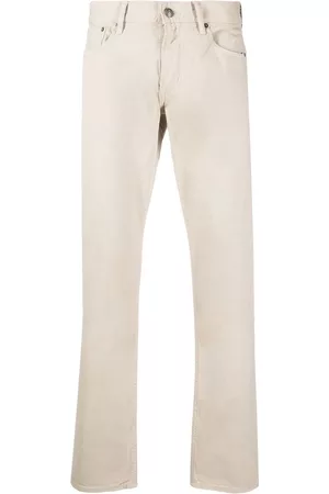 Ralph Lauren Straight-leg slim cotton trousers - Neutrals