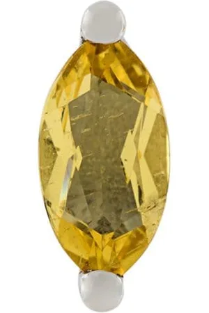 DELFINA DELETTREZ 18kt gold Dots Solitaire beryllium and pearl earring
